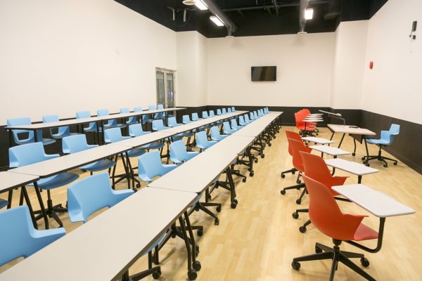 Our integrated school model includes two classrooms on-site: the Collaboration Room and the Focus Room. These rooms are utilized by our teachers and student-athletes for the educational component of their day. Classrooms are available for lectures, seminars and full audio/video film review.